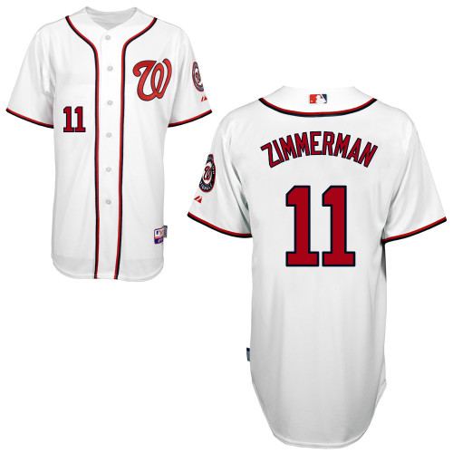Ryan Zimmerman #11 MLB Jersey-Washington Nationals Men's Authentic Home White Cool Base Baseball Jersey